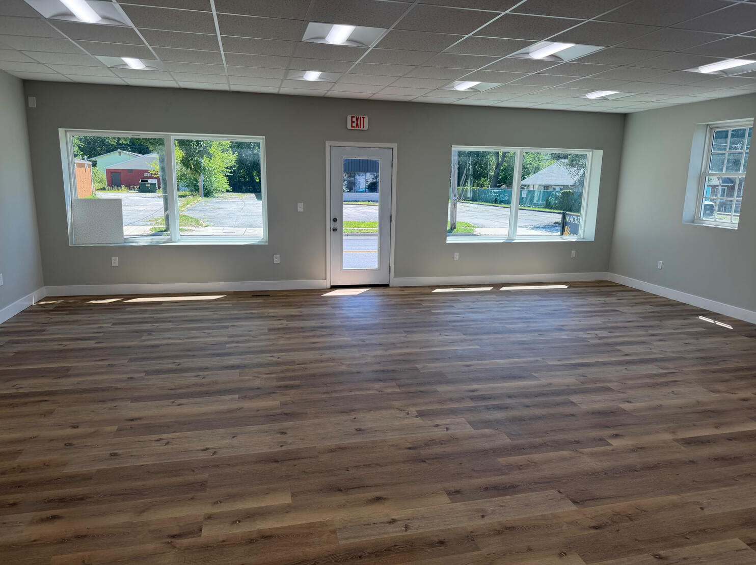 Retail sales floor cleaned and polished